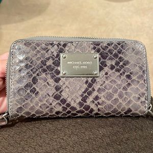 Michael Kors Snakeskin Wristlet Wallet